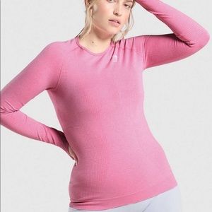 “Pink Marl” Vital Seamless Gymshark Top